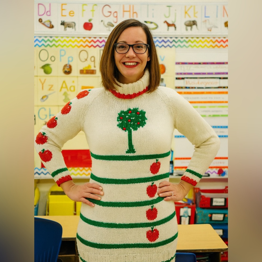 🍎🍎Anthromorphic Apple tree turtleneck tunic sweater or mini dress